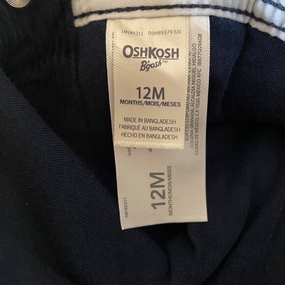 OSHKOSH B'GOSH Vestbak Corduroy Lined Adjustable Straps Snap Button Overall 12M - Picture 7 of 9